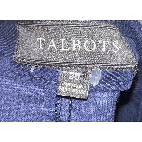 NWT Talbots Corduroy Skirt Plus 20 Navy Blue Pockets A-Line Stretch Textured - Picture 5 of 6